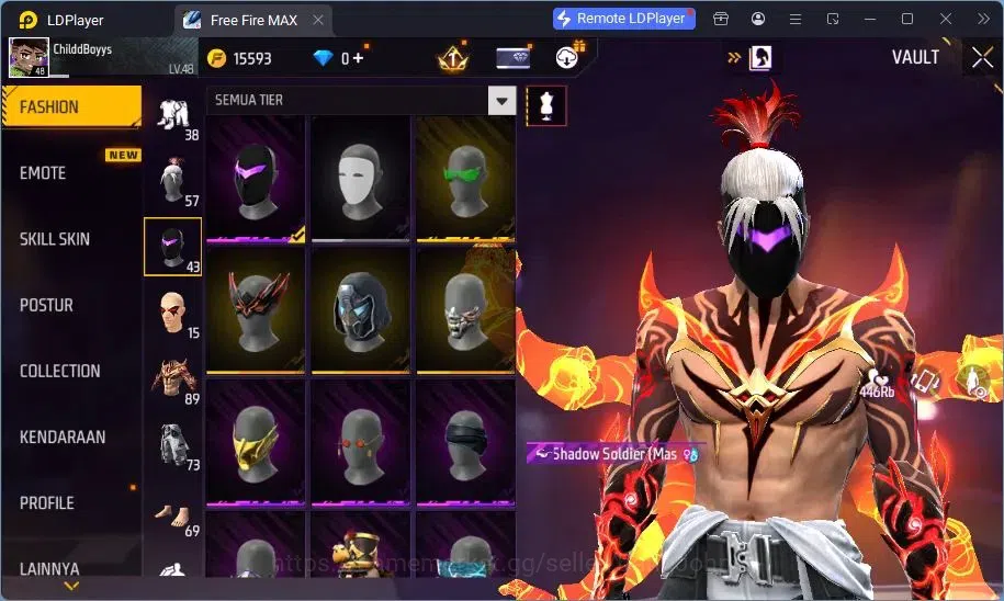 Free Fire Accounts Indonesia | Evo AN94 Evil Howler Lv7 | Kaki Nyeker image 14