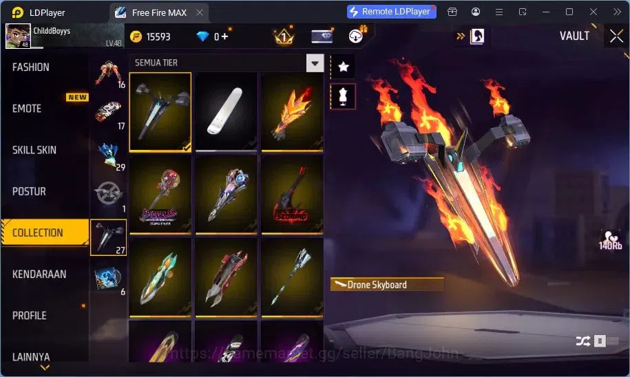 Free Fire Accounts Indonesia | Evo AN94 Evil Howler Lv7 | Kaki Nyeker image 5