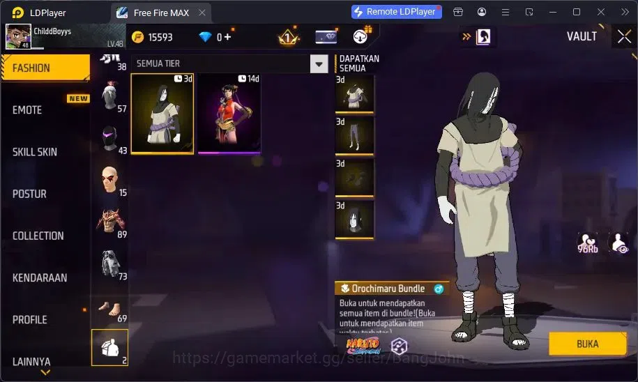 Free Fire Accounts Indonesia | Evo AN94 Evil Howler Lv7 | Kaki Nyeker image 9