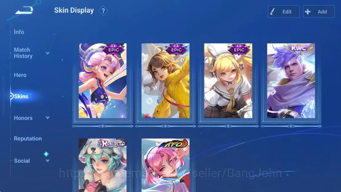 Honor of Kings Accounts Global | 112H 265S |MYTHIC Mulan|Saint Seiya Dharm image 14