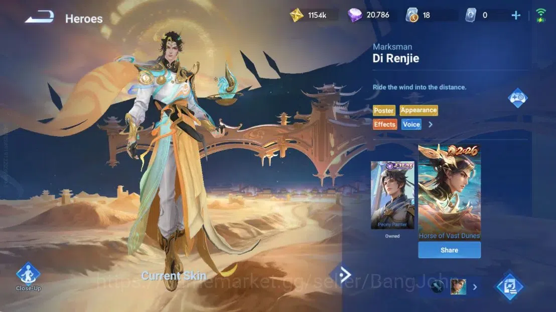 Honor of Kings Accounts Global | 112H 265S |MYTHIC Mulan|Saint Seiya Dharm image 5