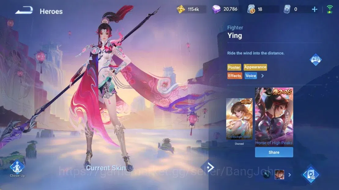 Honor of Kings Accounts Global | 112H 265S |MYTHIC Mulan|Saint Seiya Dharm image 7
