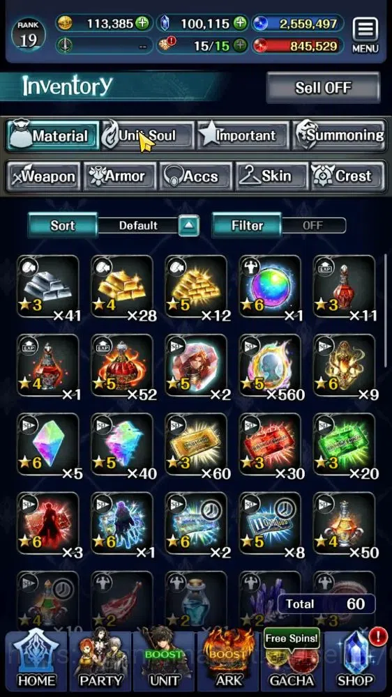 Last Cloudia Accounts Low-End GLOBAL|Rank 19|100k Crystal|Collab(Goddess Tilith,Fire God Vargas)+(Goddess Lilaha,PoGT 9