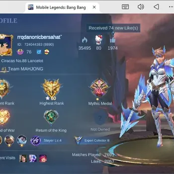 Mobile Legends: Bang Bang Accounts Collector Global|Hero 133|Skin 175|Expert|Collab Chou+Kimmy+Aldous+Badang+Cyclops|Mythic