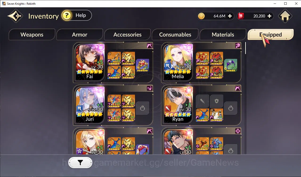 Seven Knights Re:Birth Accounts [Re:BIRTH] 3 Ex-7k [FaiTC1,MeliaTC1,JuriTC1] +19 T image 13