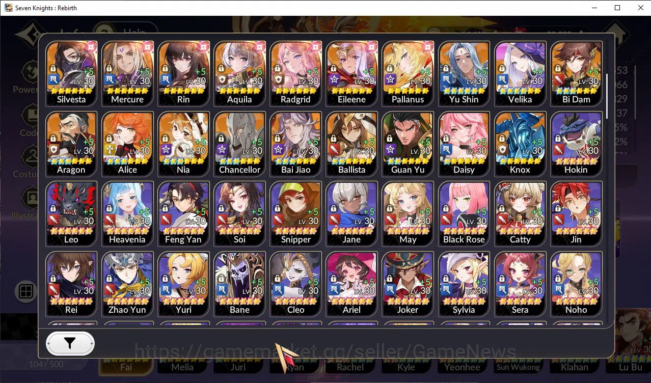 Seven Knights Re:Birth Accounts [Re:BIRTH] 3 Ex-7k [FaiTC1,MeliaTC1,JuriTC1] +19 T image 2