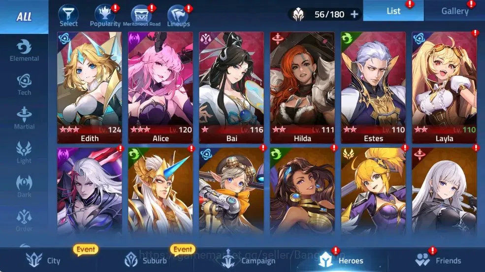 Mobile Legends: Adventure Accounts Global | LV 42 | 576K Power | Camp 19-30 | VIP 4 | image 3