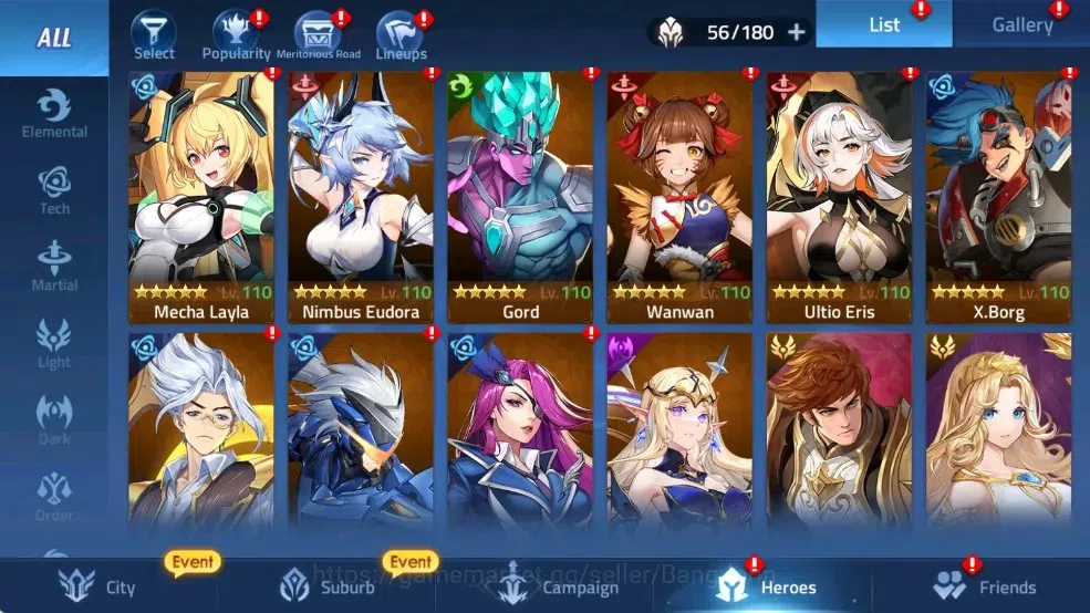 Mobile Legends: Adventure Accounts Global | LV 42 | 576K Power | Camp 19-30 | VIP 4 | image 4