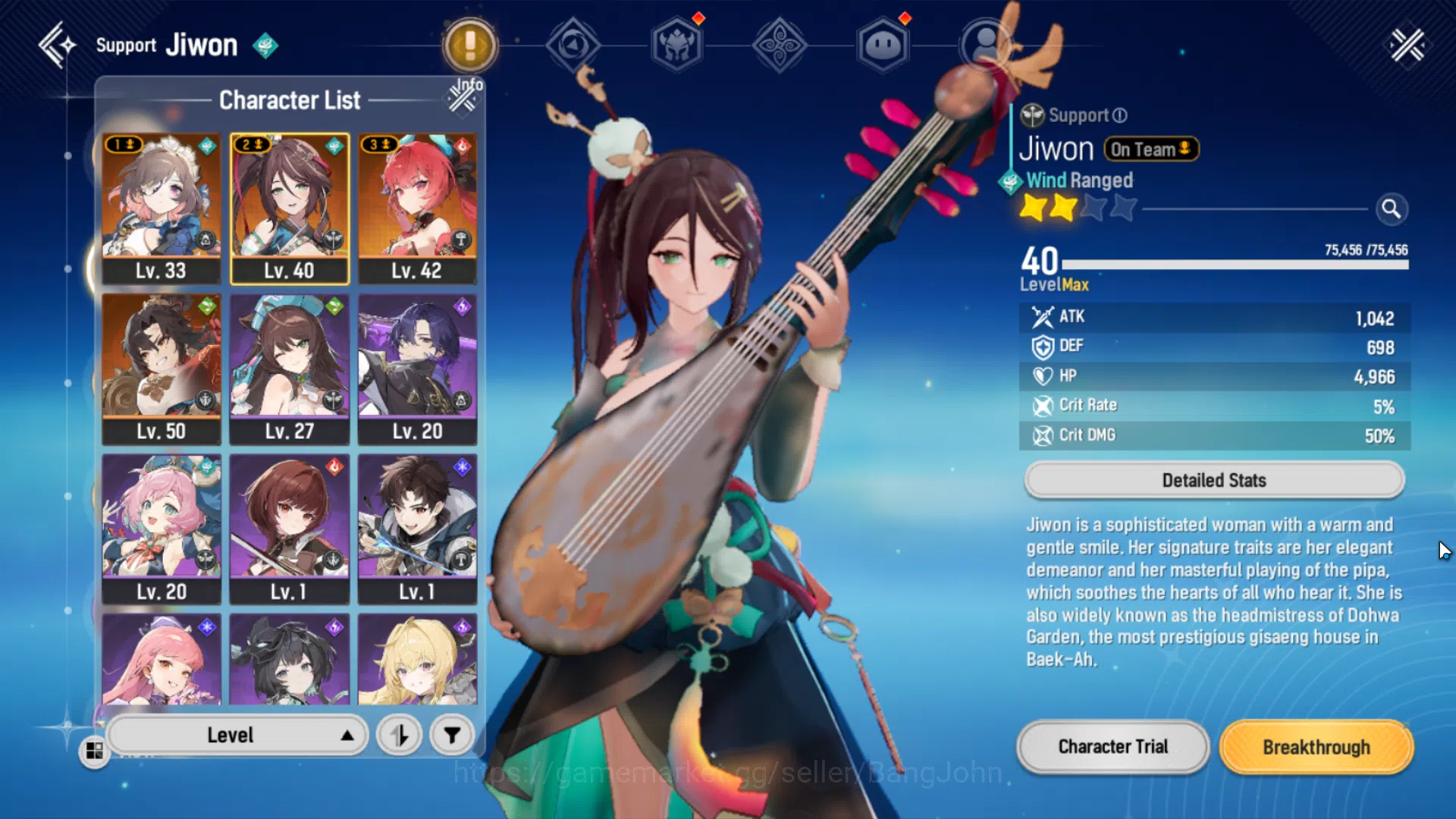 Mongil:Star Dive Accounts Global | Lv 36 Mid Game | 4 SSR (Esther, Flare, Ji image 3