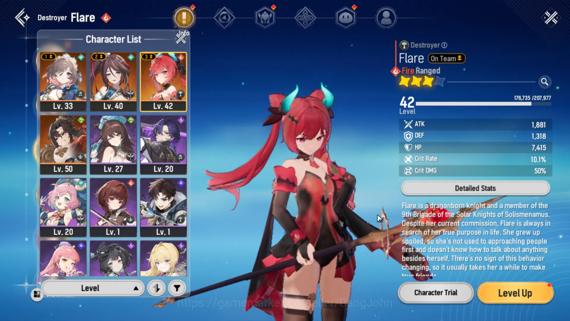 Mongil:Star Dive Accounts Global | Lv 36 Mid Game | 4 SSR (Esther, Flare, Ji image 4