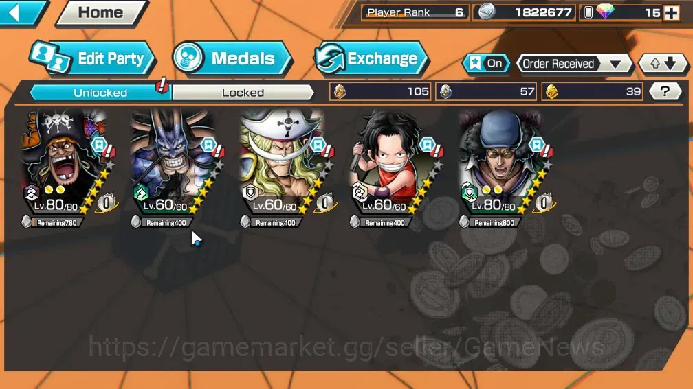 One Piece Bounty Rush Accounts Global|4 EX|BMO Kaido,BP Kuzan,TFE Emperor Teach,G image 4