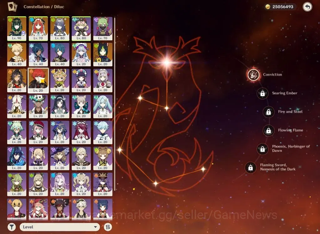 Genshin Impact Accounts Asia|AR55|3Limited+3(*5WEaPon)|NeferC3+sign,Lauma+ image 6
