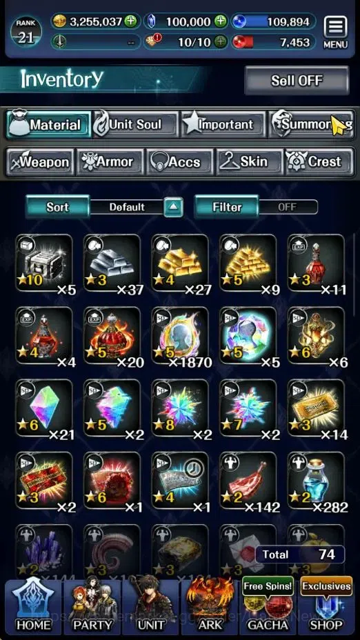 Last Cloudia Accounts GLOBAL|Rank 21|100k Crystal|Top Tier Unit [Arkh Ki image 9
