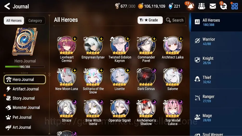 Epic Seven Accounts High-End Global Unverif|16 ML(LHC,Straze,NMLuna,Lisette,Salome,Etc.)|PoH+Bless ON|Theater Available|2 1
