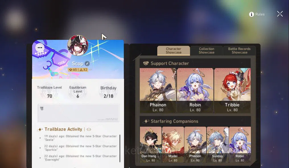 Honkai Star Rail Accounts Asia|TL 70|12 Limited|Phainon,Sunday,Evernight,B3  image 2