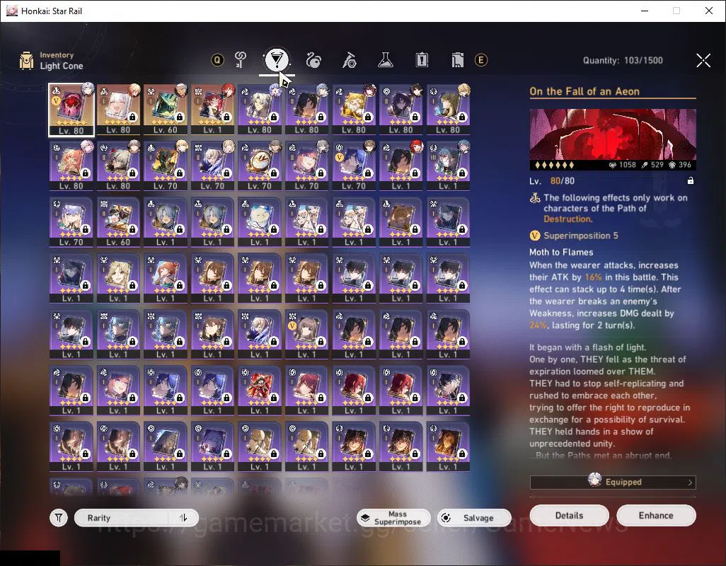 Honkai Star Rail Accounts Asia|TL 70|12 Limited|Phainon,Sunday,Evernight,B3  image 6