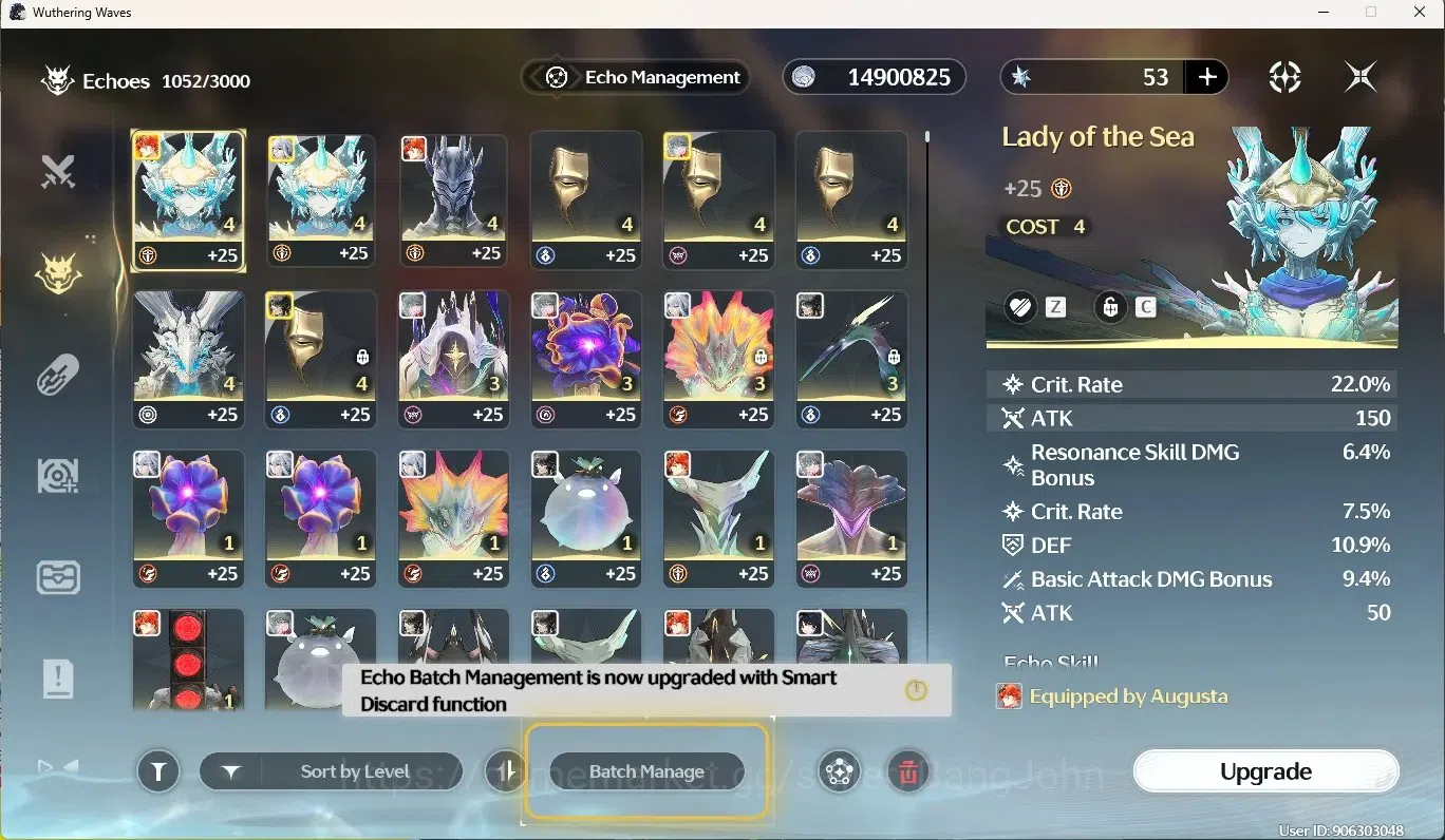 Wuthering Waves Accounts Others SEA|UL 51|Rank 6|7 Char Limited [Augusta,Phrolova]+Sign,Galbrena,Etc|Denia's Weapon|Mc Male 10
