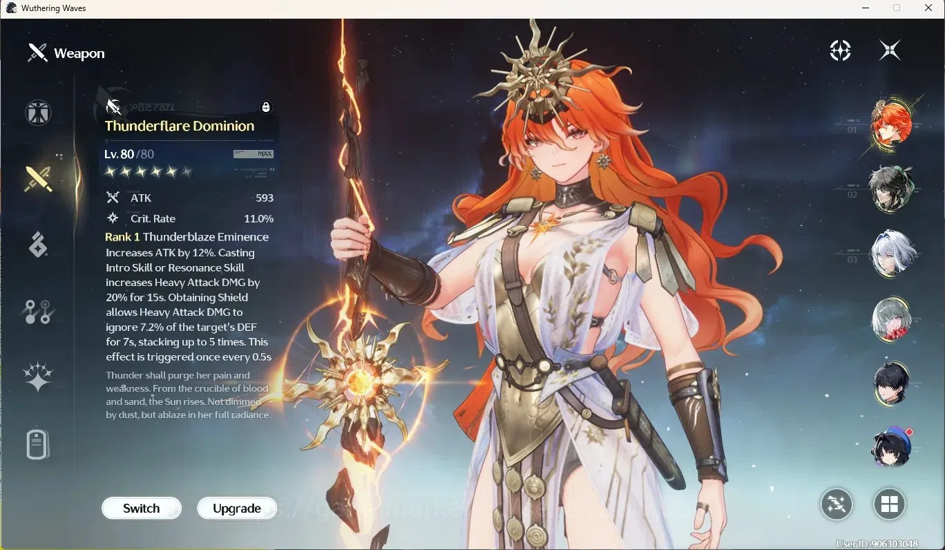 Wuthering Waves Accounts Others SEA|UL 51|Rank 6|7 Char Limited [Augusta,Phrolova]+Sign,Galbrena,Etc|Denia's Weapon|Mc Male 4