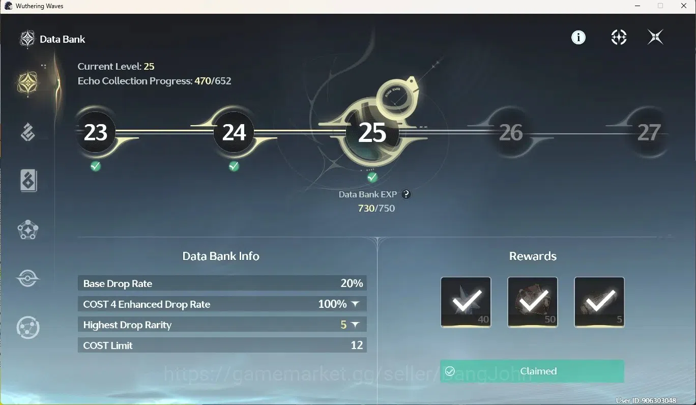 Wuthering Waves Accounts Others SEA|UL 51|Rank 6|7 Char Limited [Augusta,Phrolova]+Sign,Galbrena,Etc|Denia's Weapon|Mc Male 7