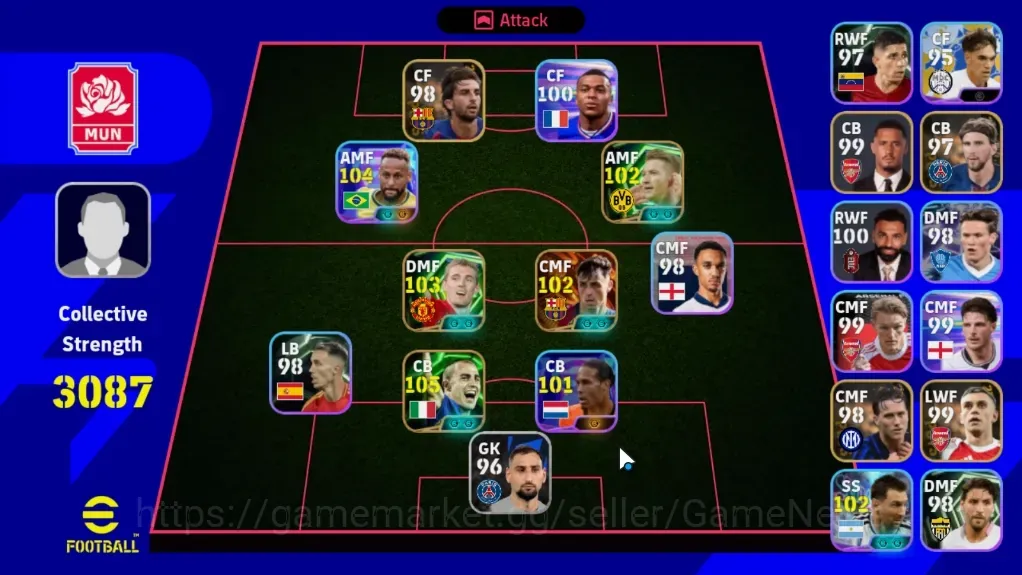 eFootball Accounts High-End Android|Big Time Pedri '25|Epic Fabio Cannavaro,Darren Fletcher,Marco Reus|3 Show Time Neymar 1