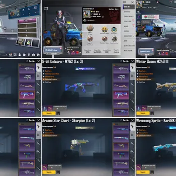 PUBG Mobile Accounts #65 | Lv 74 - 168 Se | Ump45 Marine Evolution Max | M762 8-Bit Unicorn lv3 | 11 Lab 1 Kill Mess | 7x Rp