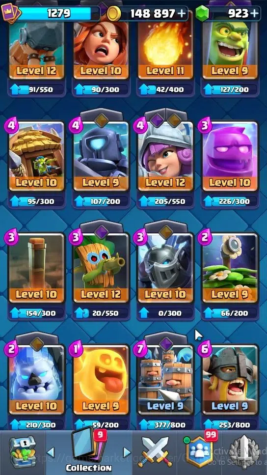 Clash Royale Accounts Lvl 1279|KTL 13|Trophy 7406|Card 118|Limited Skin| image 10