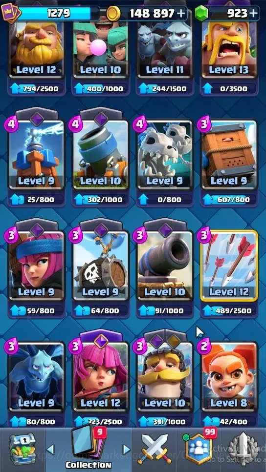 Clash Royale Accounts Lvl 1279|KTL 13|Trophy 7406|Card 118|Limited Skin| image 11