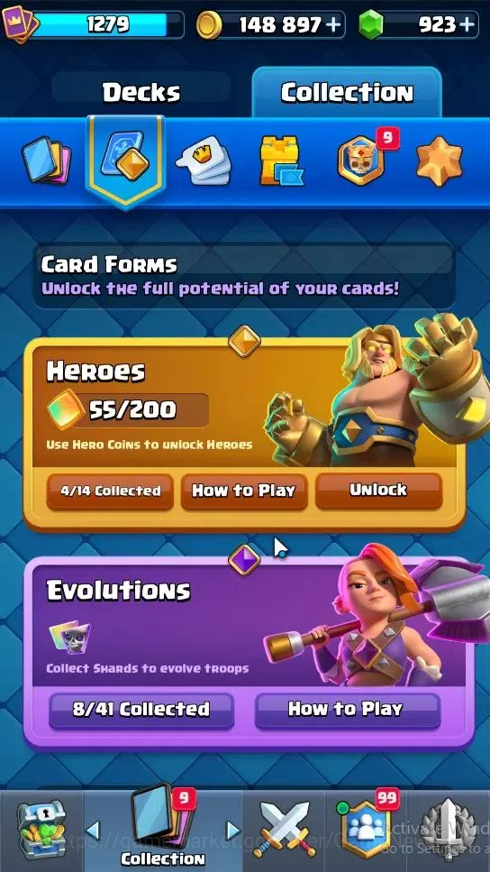 Clash Royale Accounts Lvl 1279|KTL 13|Trophy 7406|Card 118|Limited Skin| image 13