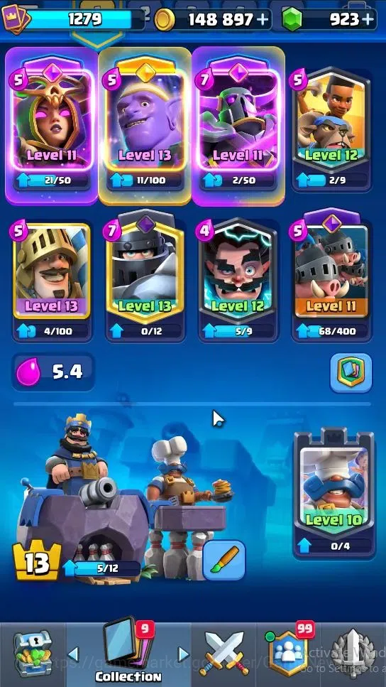 Clash Royale Accounts Lvl 1279|KTL 13|Trophy 7406|Card 118|Limited Skin| image 4