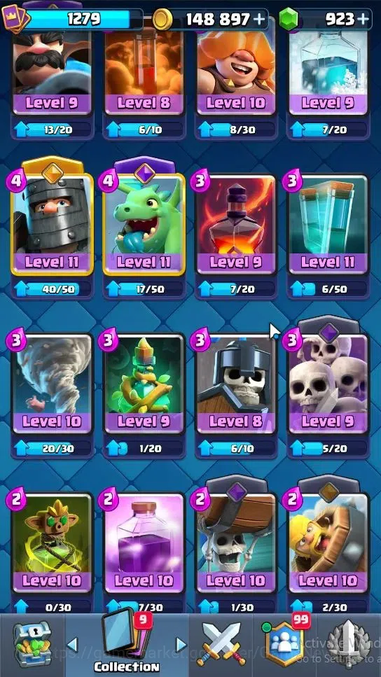 Clash Royale Accounts Lvl 1279|KTL 13|Trophy 7406|Card 118|Limited Skin| image 8