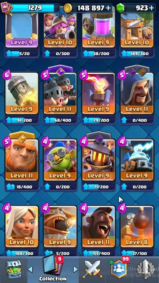 Clash Royale Accounts Lvl 1279|KTL 13|Trophy 7406|Card 118|Limited Skin| image 9