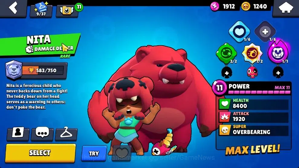 Brawl Stars Accounts 1654 Trophy|17 Brawlers 1 Max Lvl [Nita] Myth Will image 16