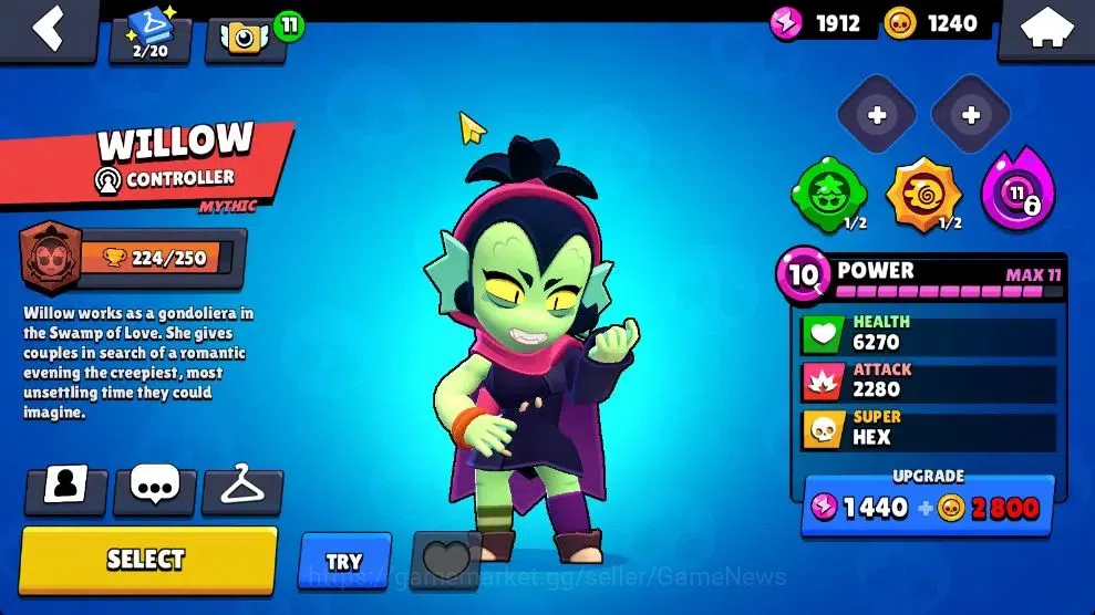 Brawl Stars Accounts 1654 Trophy|17 Brawlers 1 Max Lvl [Nita] Myth Will image 17