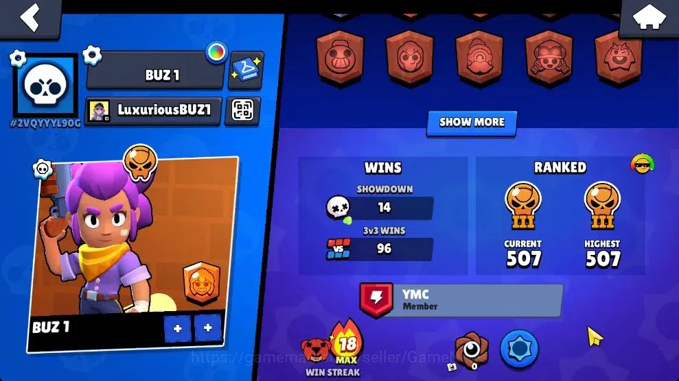 Brawl Stars Accounts 1654 Trophy|17 Brawlers 1 Max Lvl [Nita] Myth Will image 4