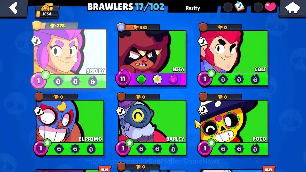 Brawl Stars Accounts 1654 Trophy|17 Brawlers 1 Max Lvl [Nita] Myth Will image 8