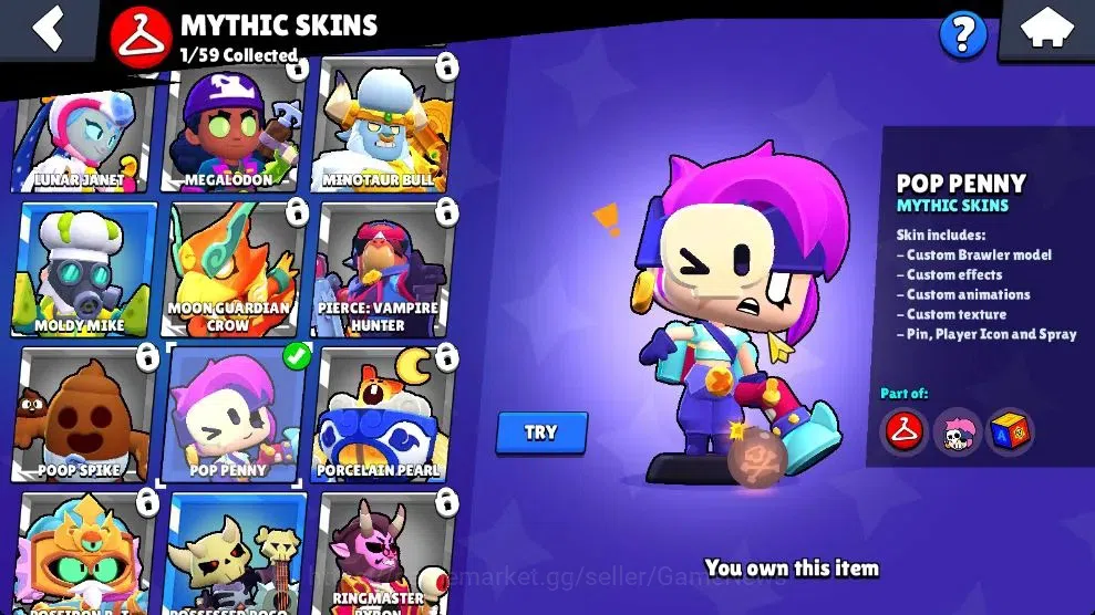 Brawl Stars Accounts 1654 Trophy|17 Brawlers 1 Max Lvl [Nita] Myth Will image 9