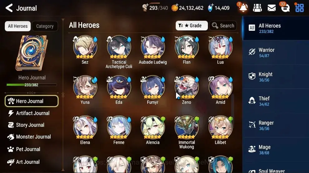 Epic Seven Accounts GLOBAL UnVerif|24 ML(LOT Scale,BoRunka,Salome,Hars image 10