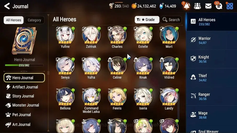 Epic Seven Accounts GLOBAL UnVerif|24 ML(LOT Scale,BoRunka,Salome,Hars image 11