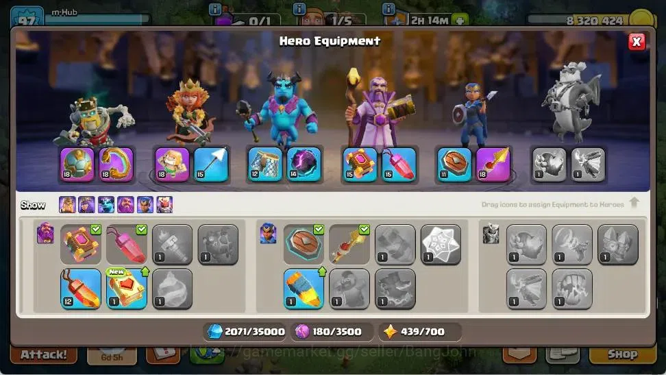 Clash of Clans Accounts Global |TH 13-BH 6|LVL 97|BK 54,AQ 59,MP 35,GW 27, image 10