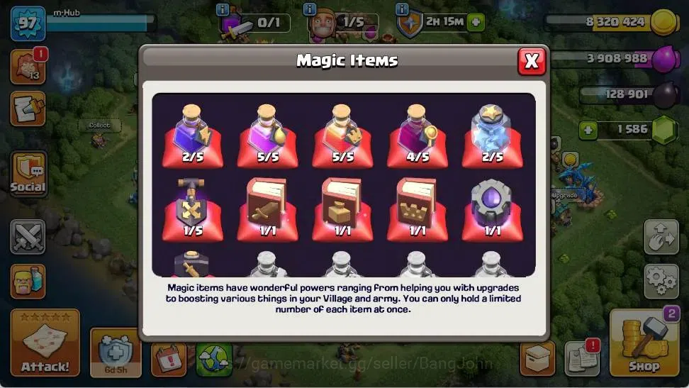 Clash of Clans Accounts Global |TH 13-BH 6|LVL 97|BK 54,AQ 59,MP 35,GW 27, image 3