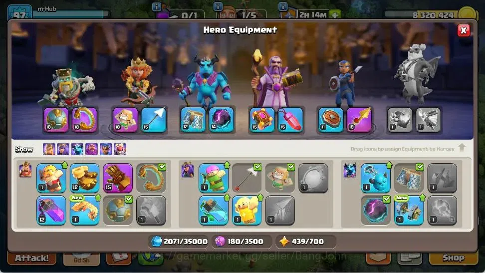 Clash of Clans Accounts Global |TH 13-BH 6|LVL 97|BK 54,AQ 59,MP 35,GW 27, image 9