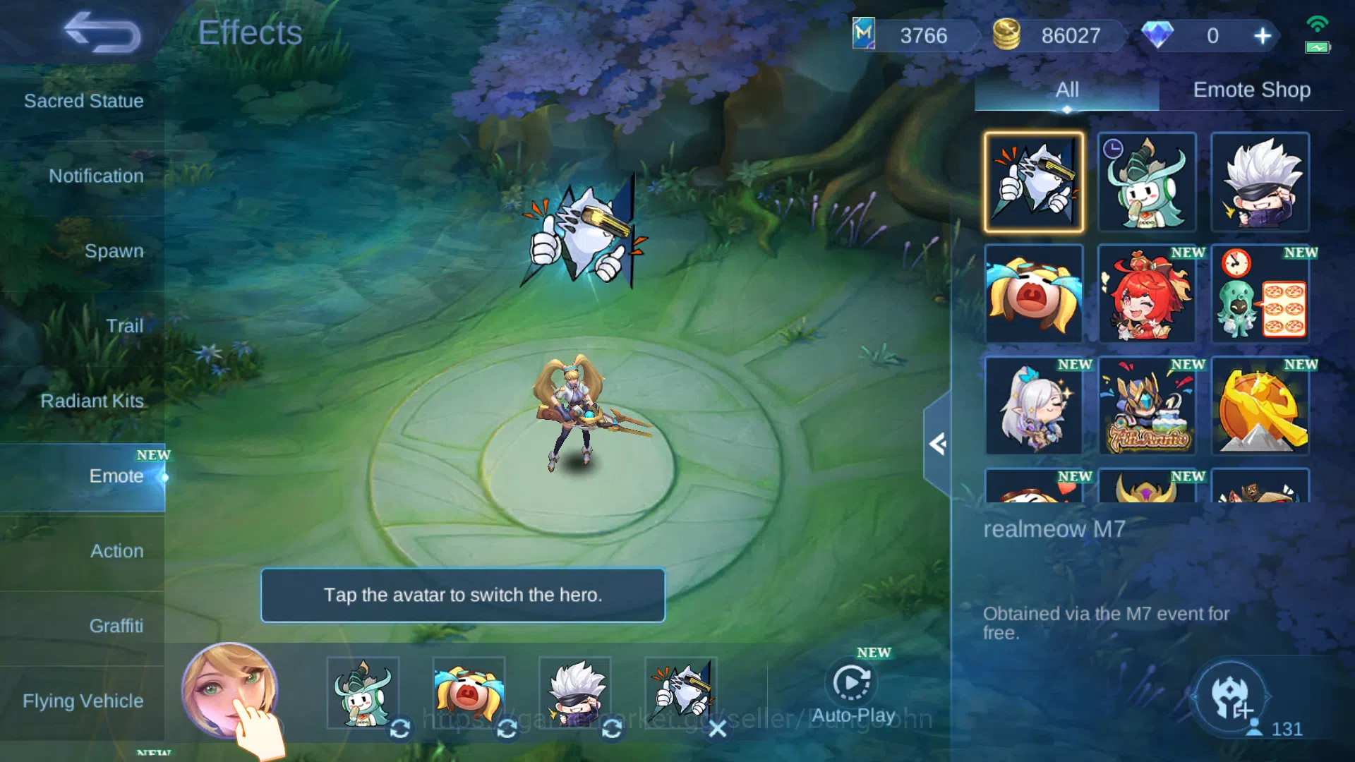 Mobile Legends: Bang Bang Accounts Collector hero 131 | skin 224 | m6 claude, kof karina, zodiac minotaur, meow lesley, myth 14