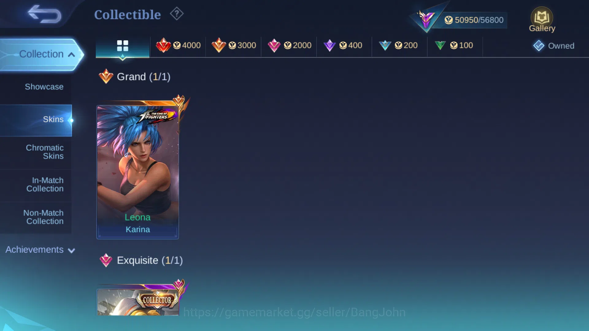 Mobile Legends: Bang Bang Accounts Collector hero 131 | skin 224 | m6 claude, kof karina, zodiac minotaur, meow lesley, myth 4
