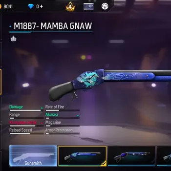 Free Fire Accounts Indonesia | 2 EVO (SCAR Lv5, XM8 Lv5) | M1887- Mamba Gnaw, Peluru Suci, Bunny's Order | 2 Bunny BP
