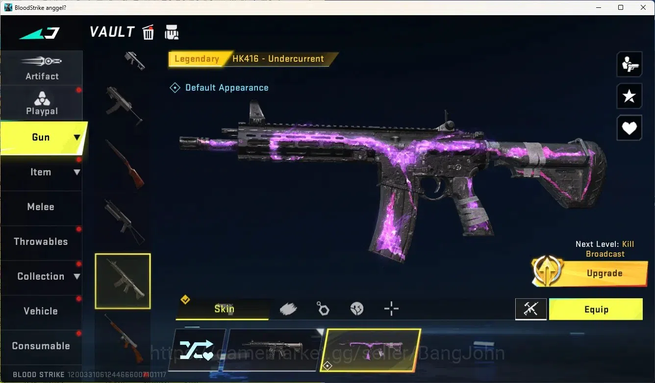 Blood Strike Accounts Rare Skin ASIA | 1 Eternal Gun: QBZ95 - Whisper | 1 Legendary Gun: HK416-Undercurrent |Check SS BS1999B 3
