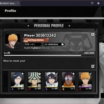 BLEACH: Soul Resonance Accounts Nuverse SEA |Lv.45| 4 SSR 3 Sign (UruharaB4,Uryu IshidaB1,Bambietta)+Stamp,Kaname|Log
