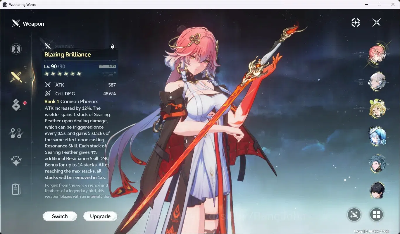 Wuthering Waves Accounts Starter SEA|UL 66|Rank 7|6 Char Limited 4