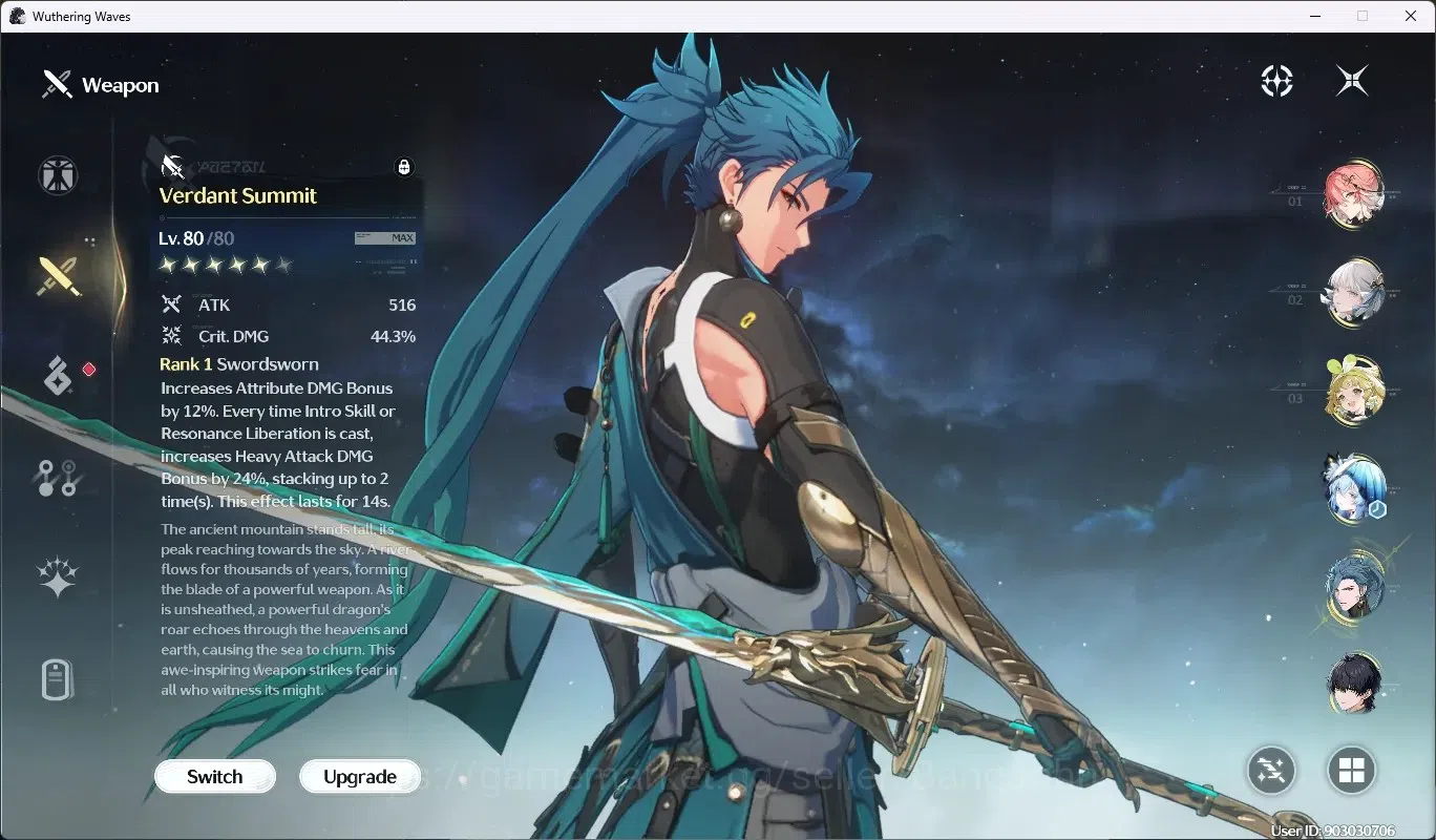 Wuthering Waves Accounts Starter SEA|UL 66|Rank 7|6 Char Limited 6