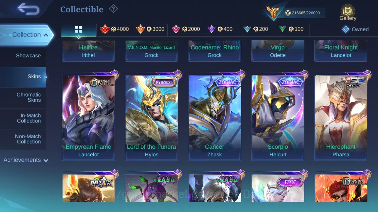Mobile Legends: Bang Bang Accounts Hero 131 | Skin 502 | Legend (Franco , Alpha , Jho image 15