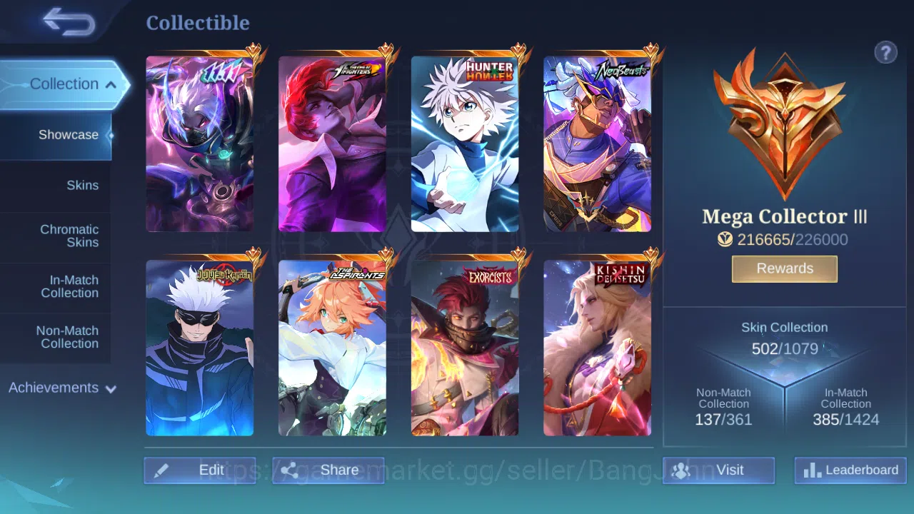 Mobile Legends: Bang Bang Accounts Hero 131 | Skin 502 | Legend (Franco , Alpha , Jho image 4